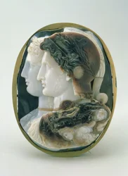 The Gonzaga Cameo, depicting Ptolemy II Philadelphus and his wife Arsinoe portrayed as gods of the Greek pantheon, made in Alexandria, 3rd century BC